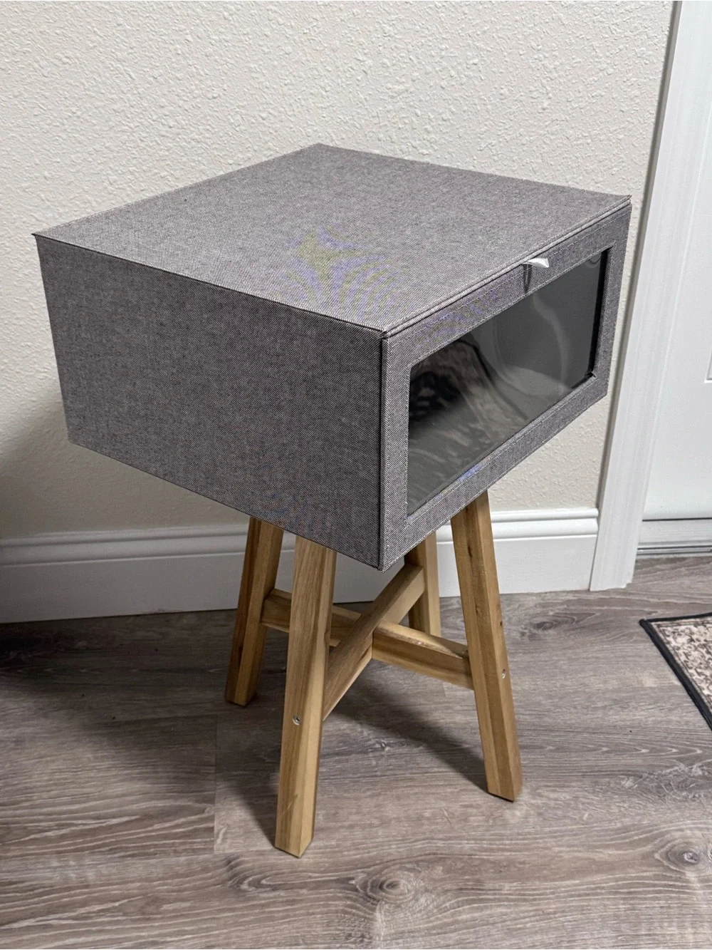 Cambridge Drop-Front Sweater Box in Grey - The Container Store EUC